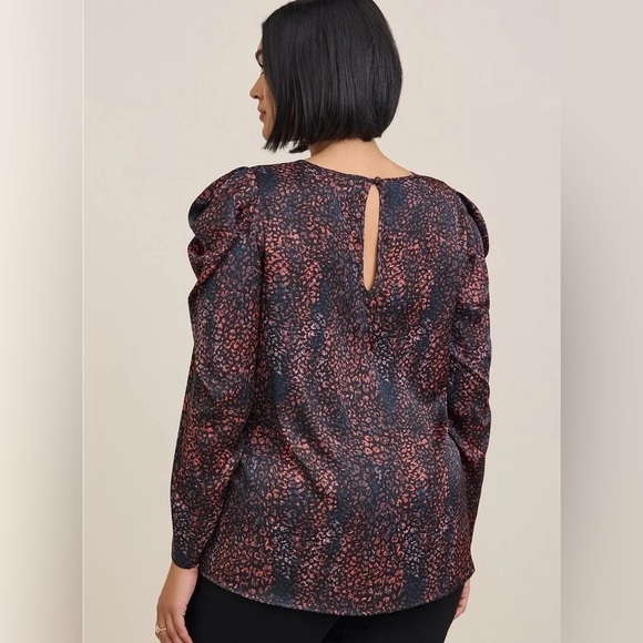 Torrid Satin Puff Long Sleeve Top - Picture 2 of 10